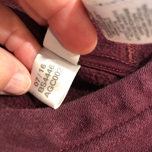 ⭐️ Adidas Burgundy Plum Wine Women's Hoodie MEDIUM - Picture 11 of 13